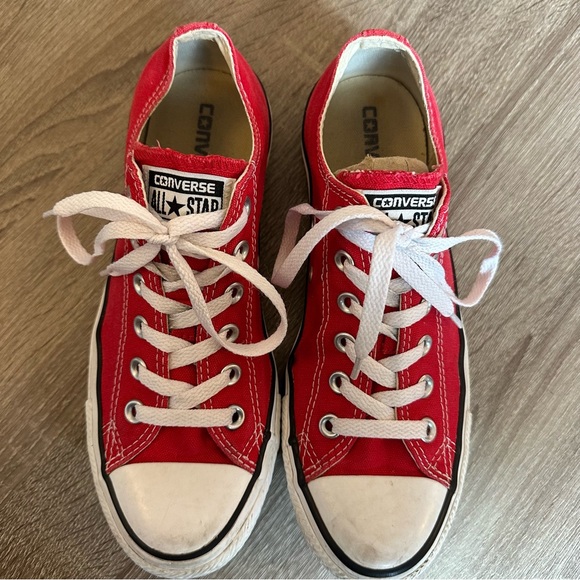 Converse Shoes Chuck Taylor All Star Low Top Canvas Sneakers Red Wo 8.5 Men 6.5 - Picture 5 of 10